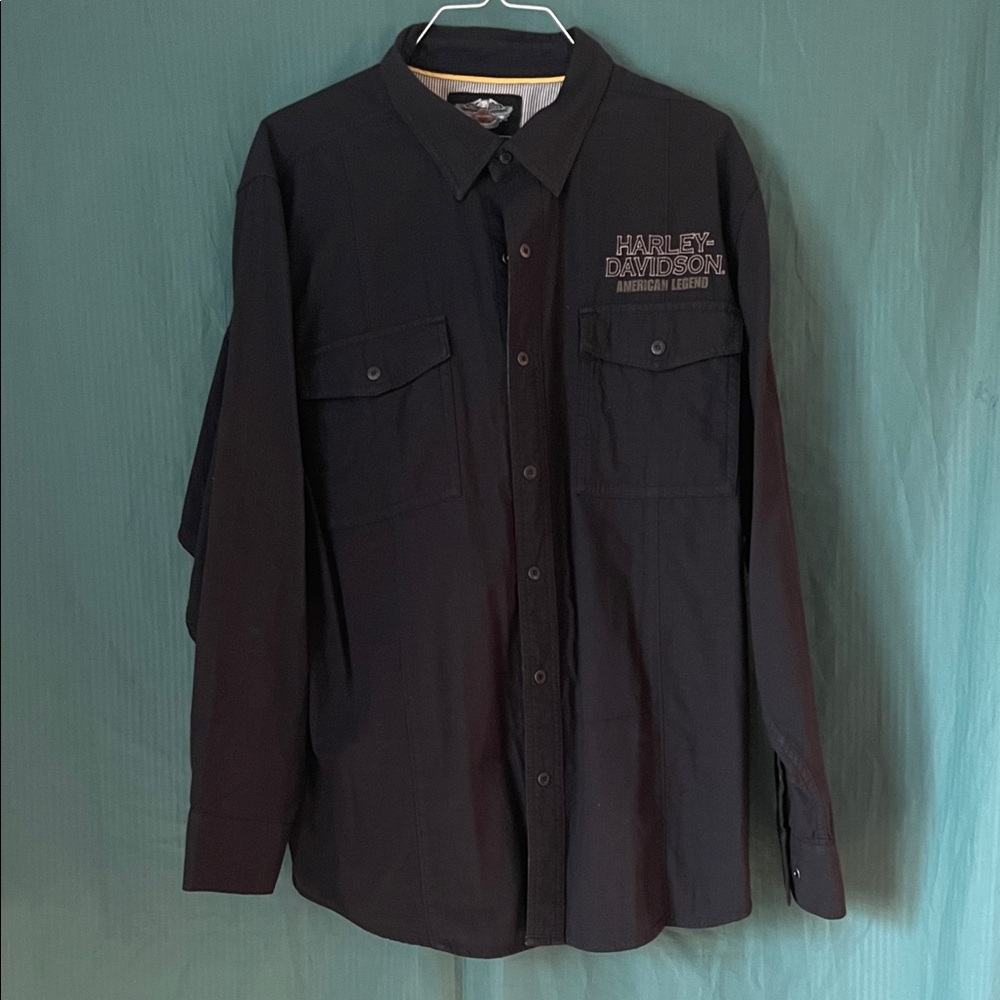 Harley-Davidson Men’s Black Button Down Shirt
